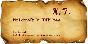 Moldován Tímea névjegykártya